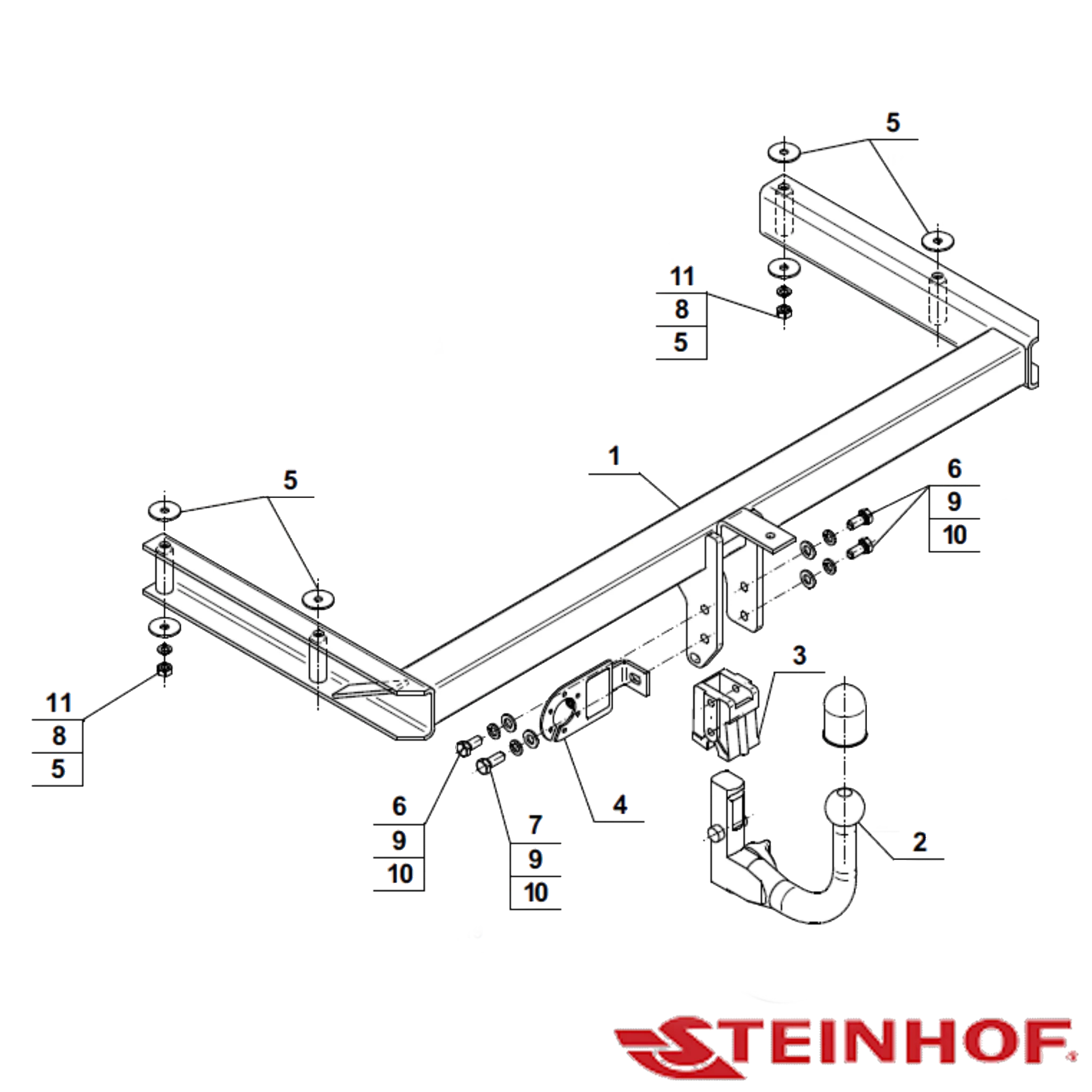 Audi A6 Wagen 03/2005 - 09/2011 - Towbar Kit - Image 2