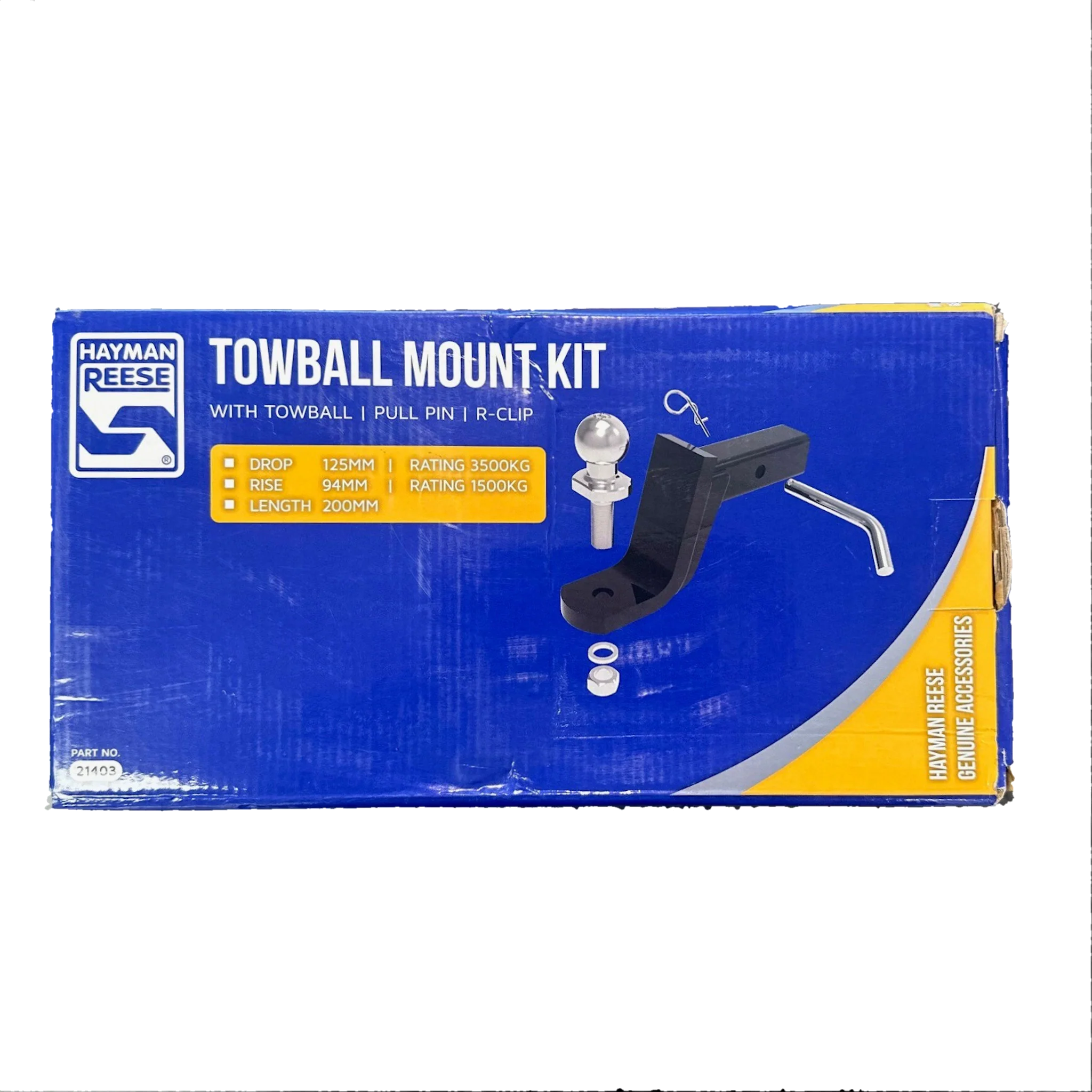 Ballmount Kit 125mm Drop, 95mm Rise, 200mm Long - 3500kg Hayman Reese - Image 2