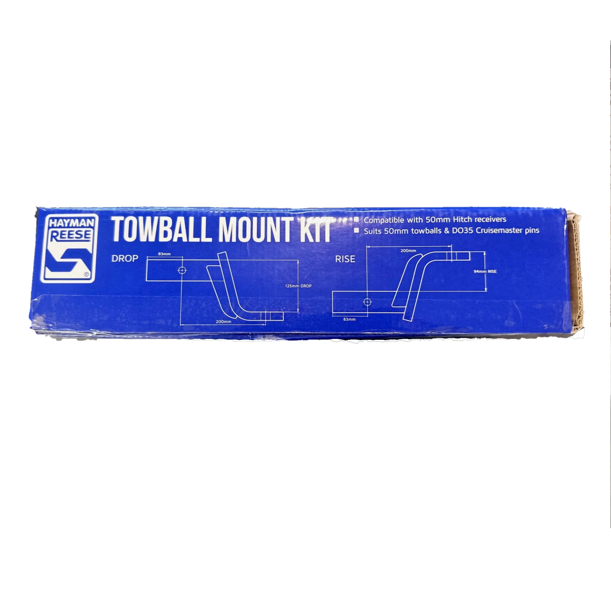Ballmount Kit 125mm Drop, 95mm Rise, 200mm Long - 3500kg Hayman Reese - Image 3