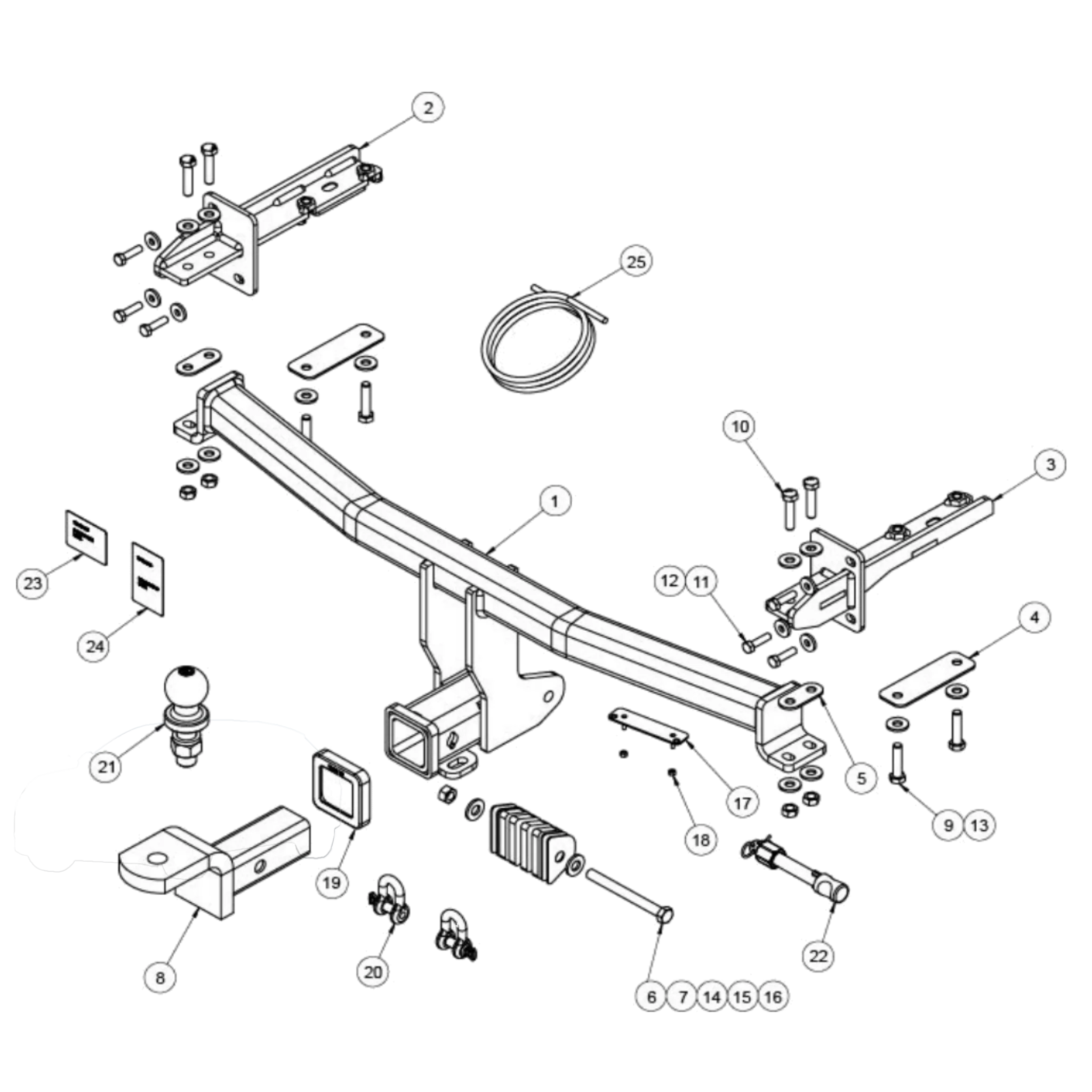 Honda CR-V SUV 07/2023 - On - Towbar Kit - Image 3