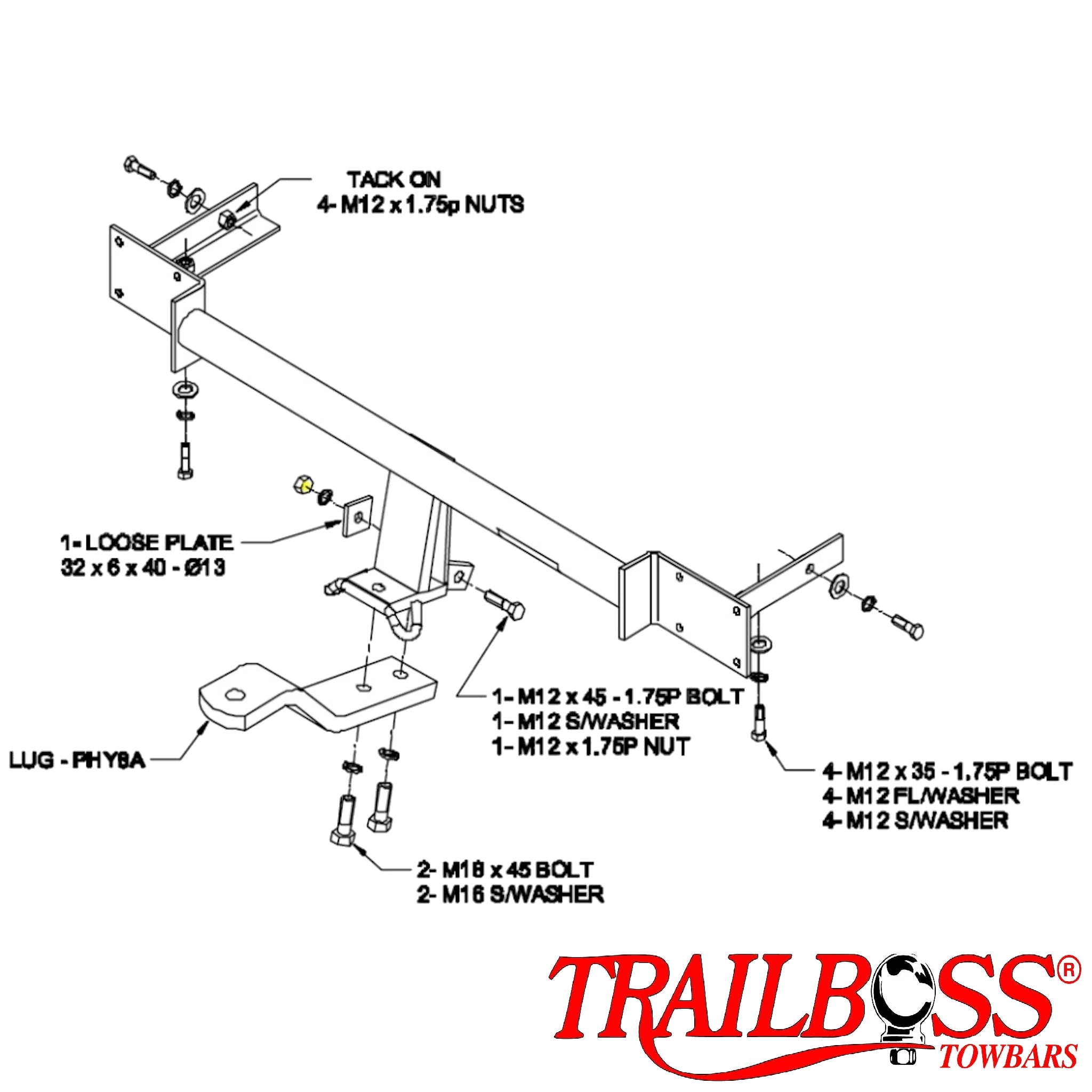 Hyundai Lantra Sedan 09/1995 - 12/2000 - Towbar Kit - Image 2