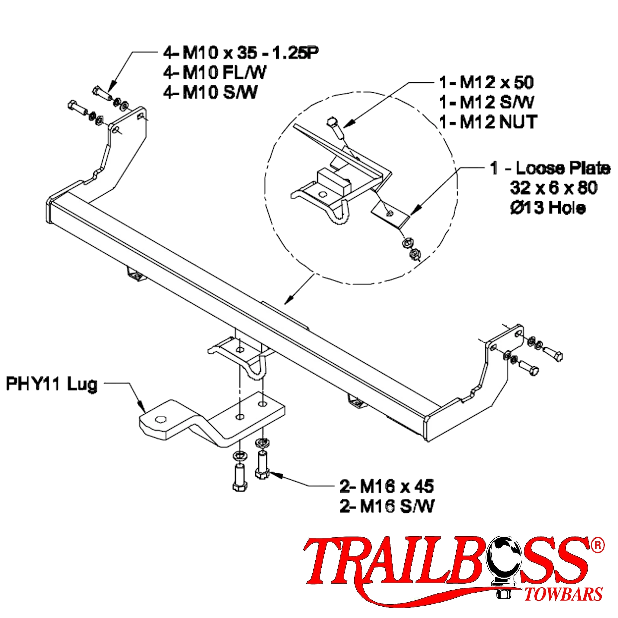 Hyundai Sonata Sedan 08/1998 - 08/2001 - Towbar Kit - Image 2
