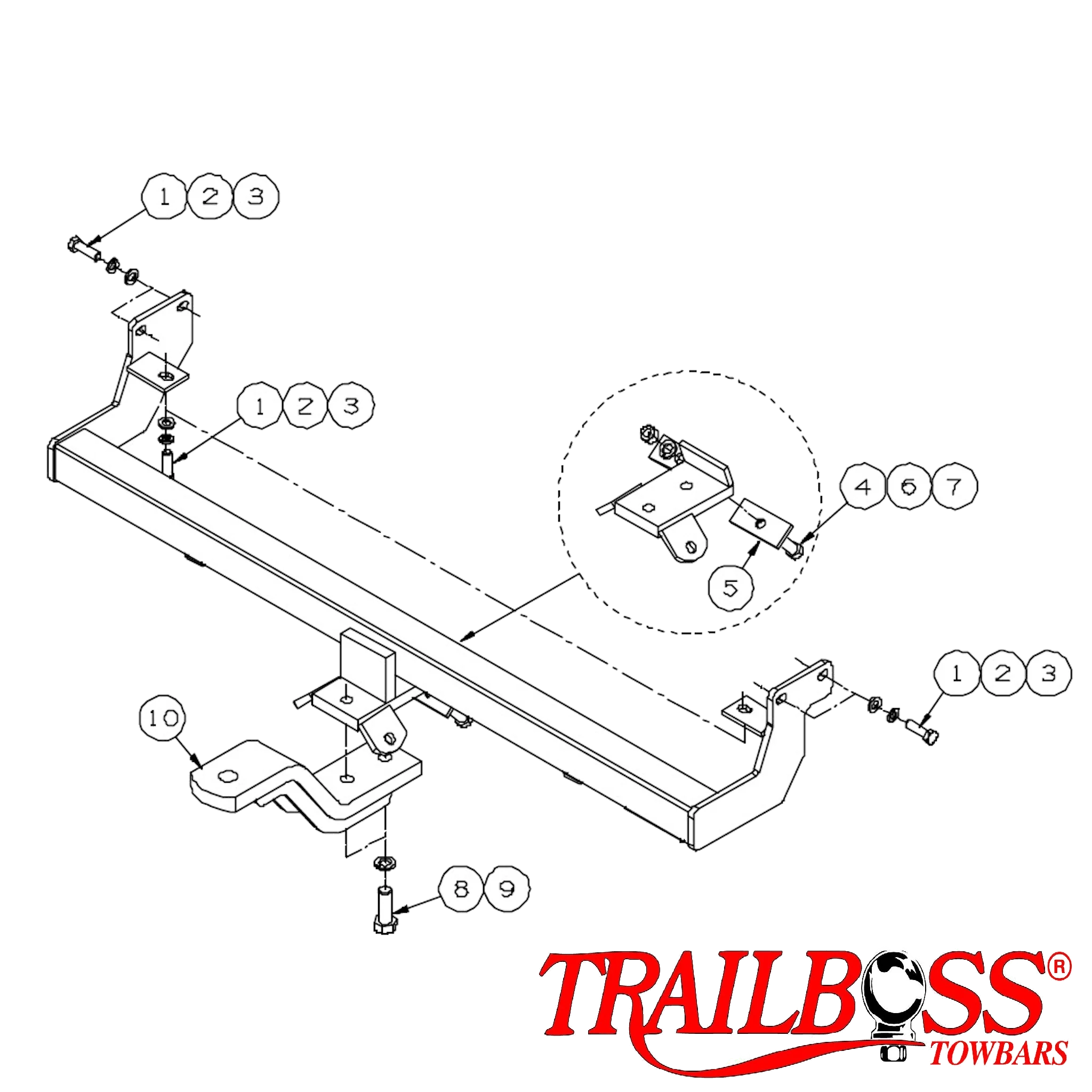Hyundai Sonata Sedan 09/2001 - 05/2005 - Towbar Kit - Image 3