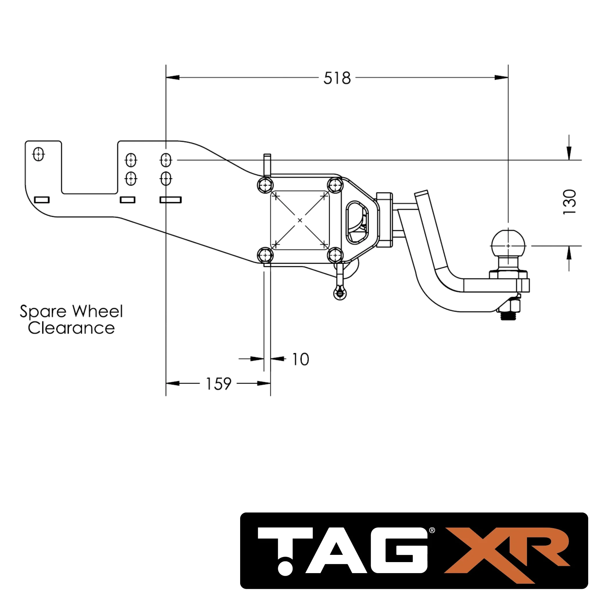 Isuzu D-Max Tub Body 07/2020 - On - Towbar Kit - Image 4