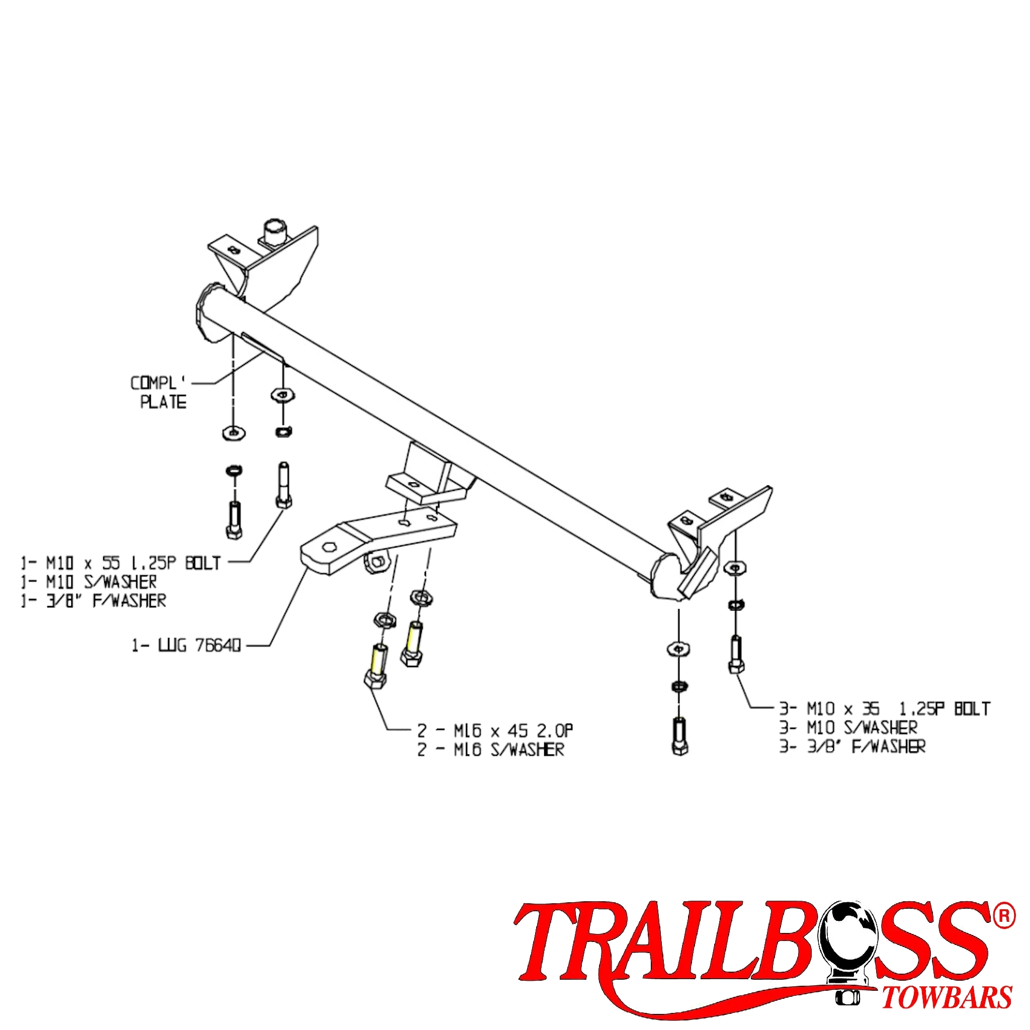 Mitsubishi Magna Sedan 04/1996 - 09/2005 (Easy Fit) - Towbar Kit - Image 2