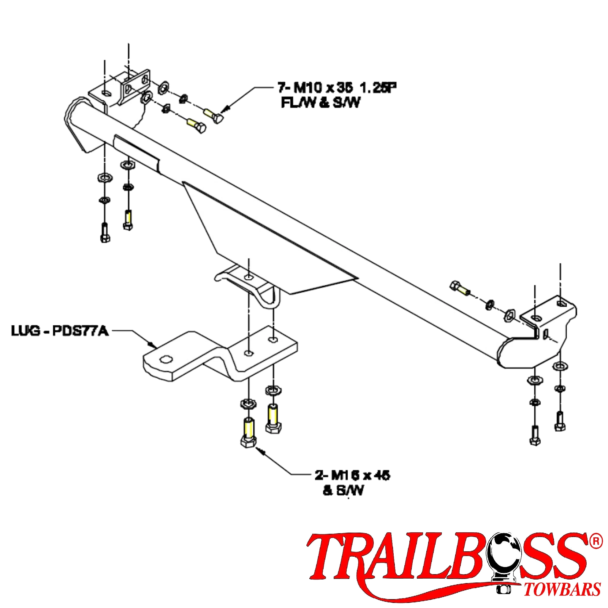 Nissan Maxima Sedan 02/1995 - 11/1999 - Towbar Kit - Image 2