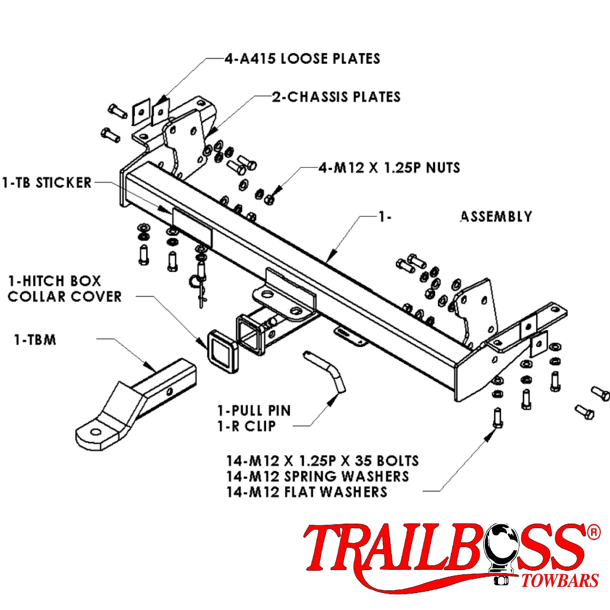 Nissan Navara D40 Tub Body With Step 01/2010 - 02/2015 - Towbar Kit - Image 2