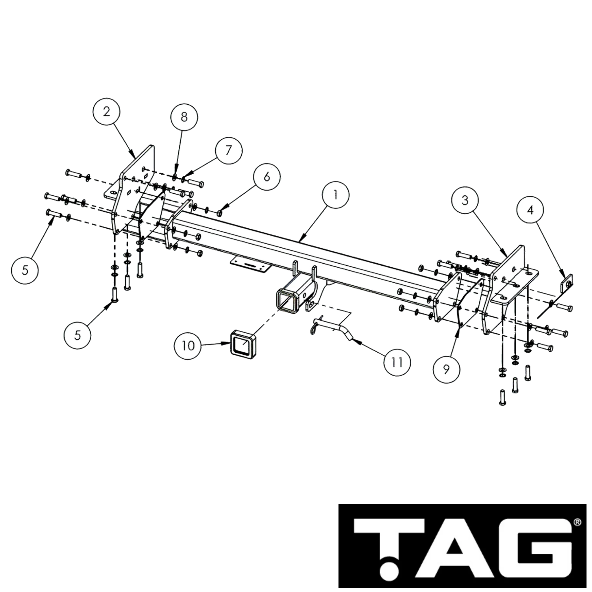 Nissan Navara NP300 Cab Chassis 03/2015 - 12/2020 - Towbar Kit - Image 2