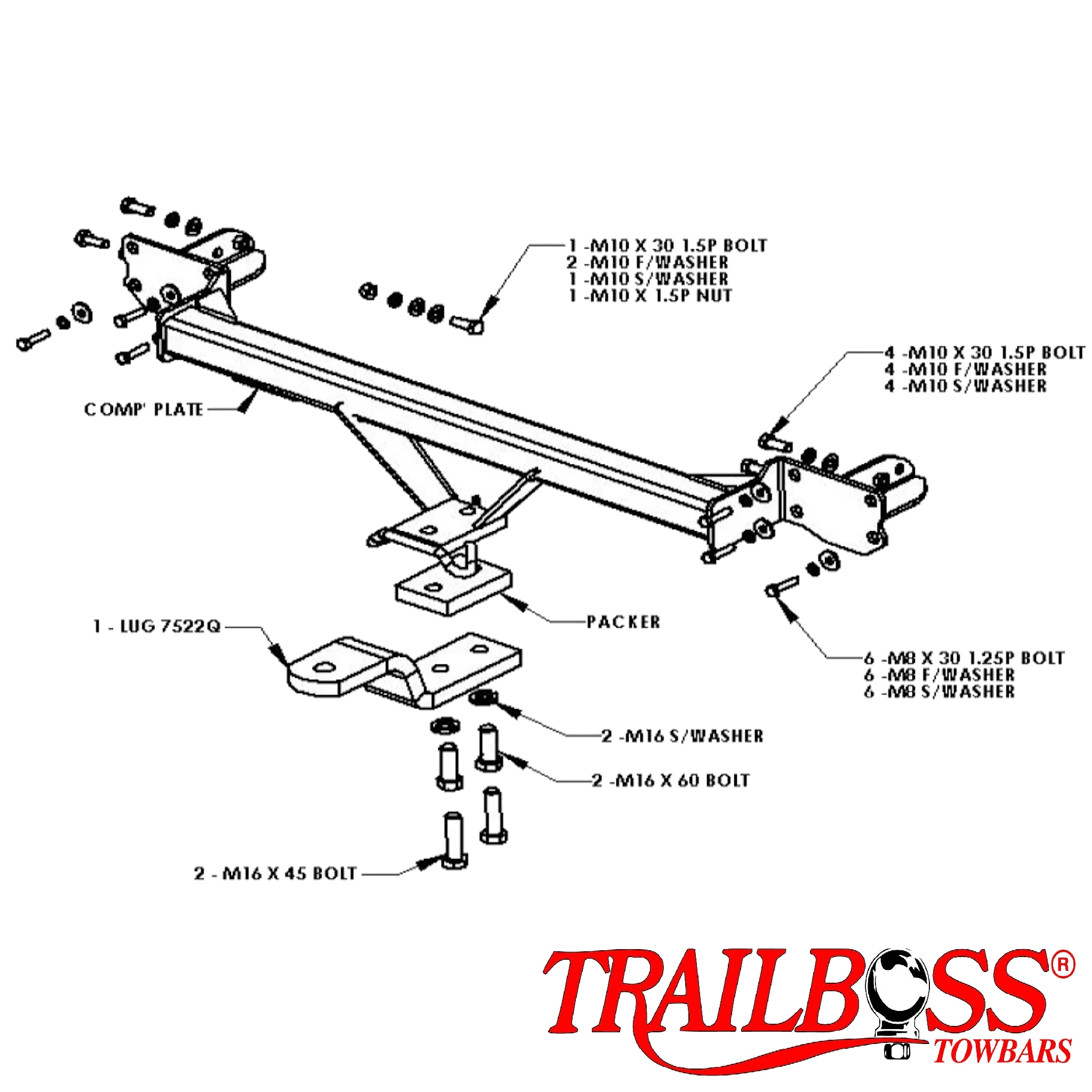 Nissan Pulsar N16 Sedan 07/2000 - 01/2006 - Towbar Kit - Image 2