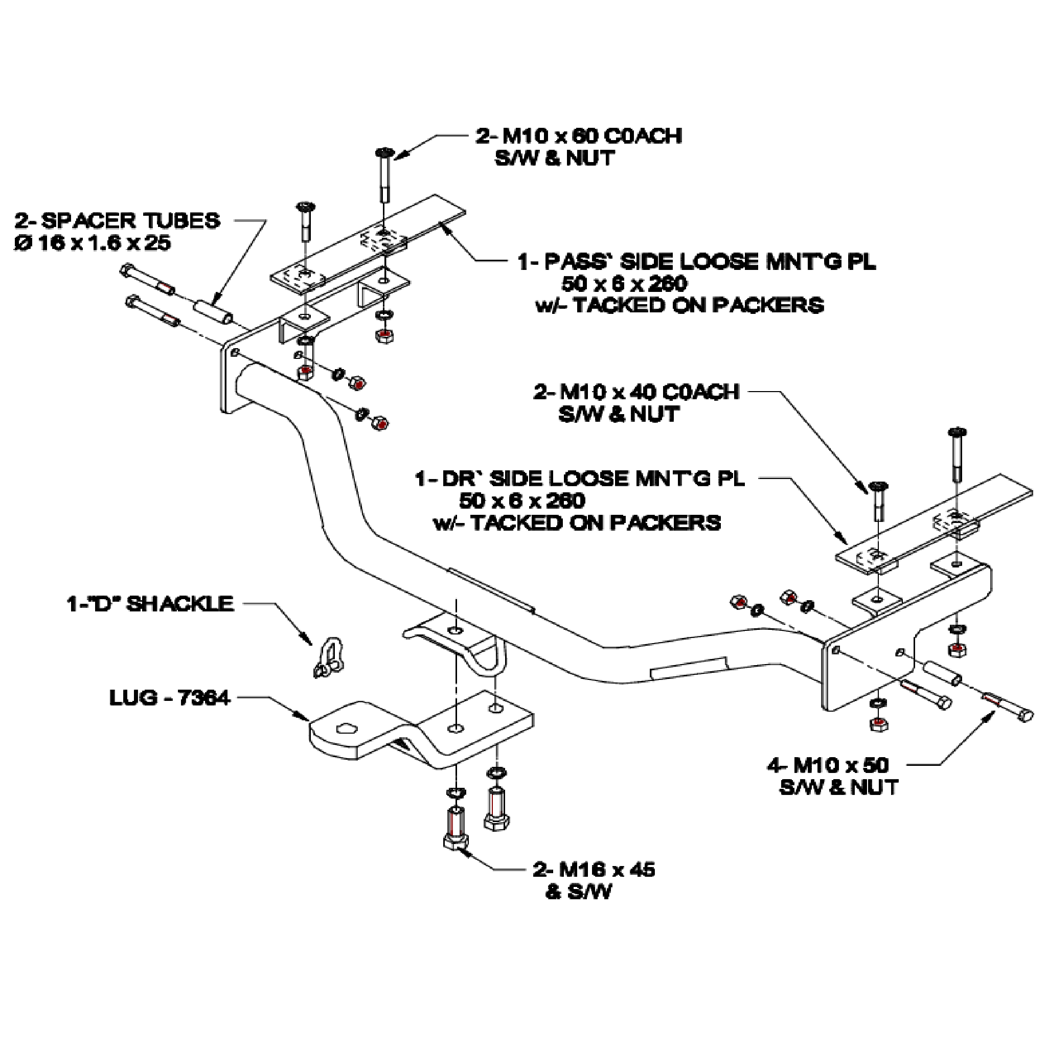 Peugeot 306 Hatch 07/1997 - 12/2001 - Towbar Kit - Image 3