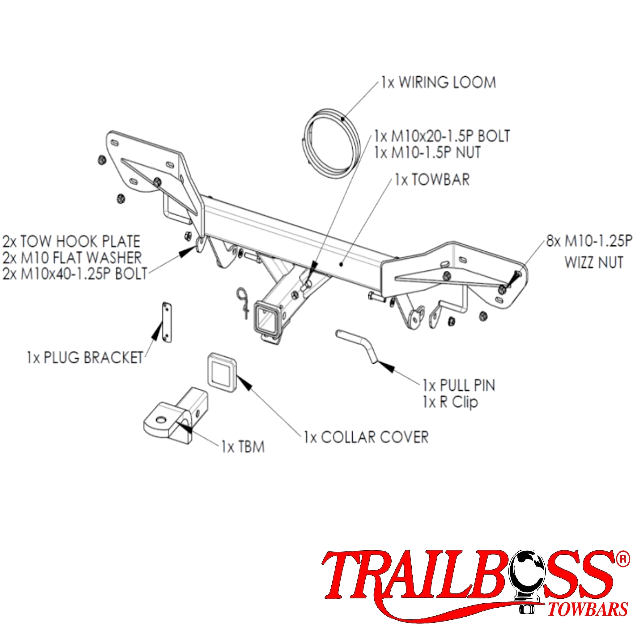 Mazda 6 GH1022 Wagon 03/2010 - 11/2012 - Towbar Kit - Image 2