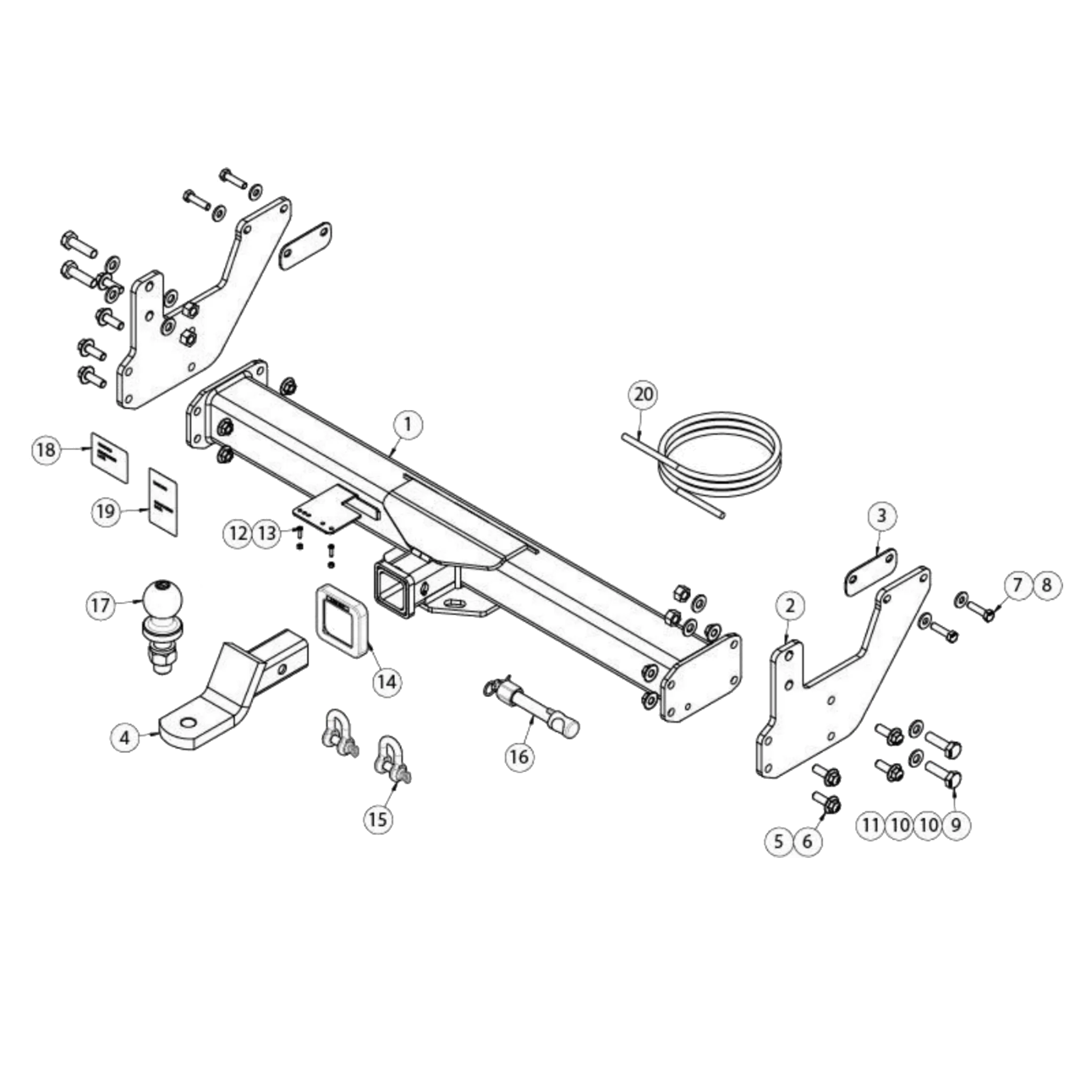 Toyota LandCruiser 70, 75, 78, 79 Series Troop Carrier 01/1985 - On - Towbar Kit - Image 3