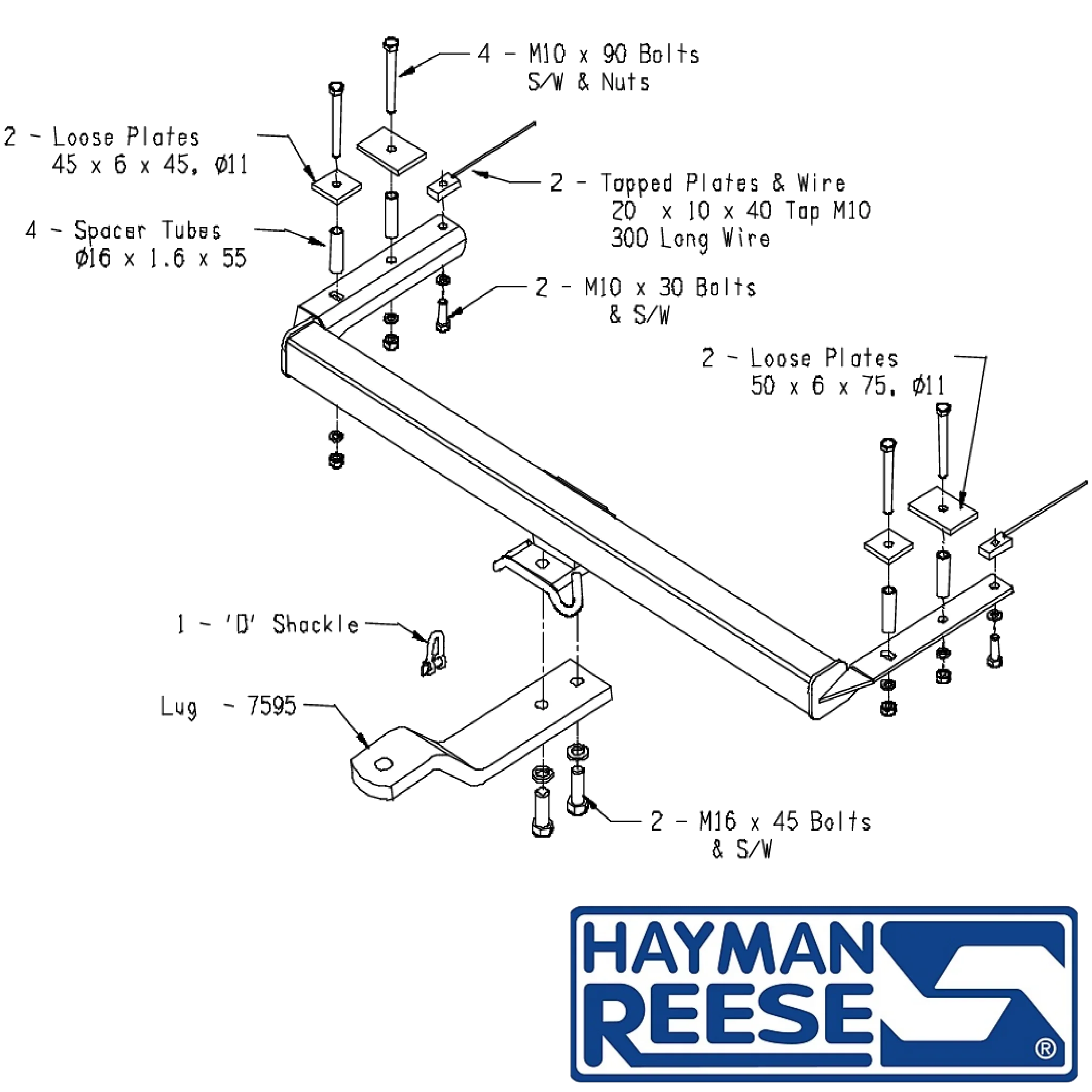 Saab 9-3 Sedan 03/1994 - 10/2002 - Towbar Kit - Image 2