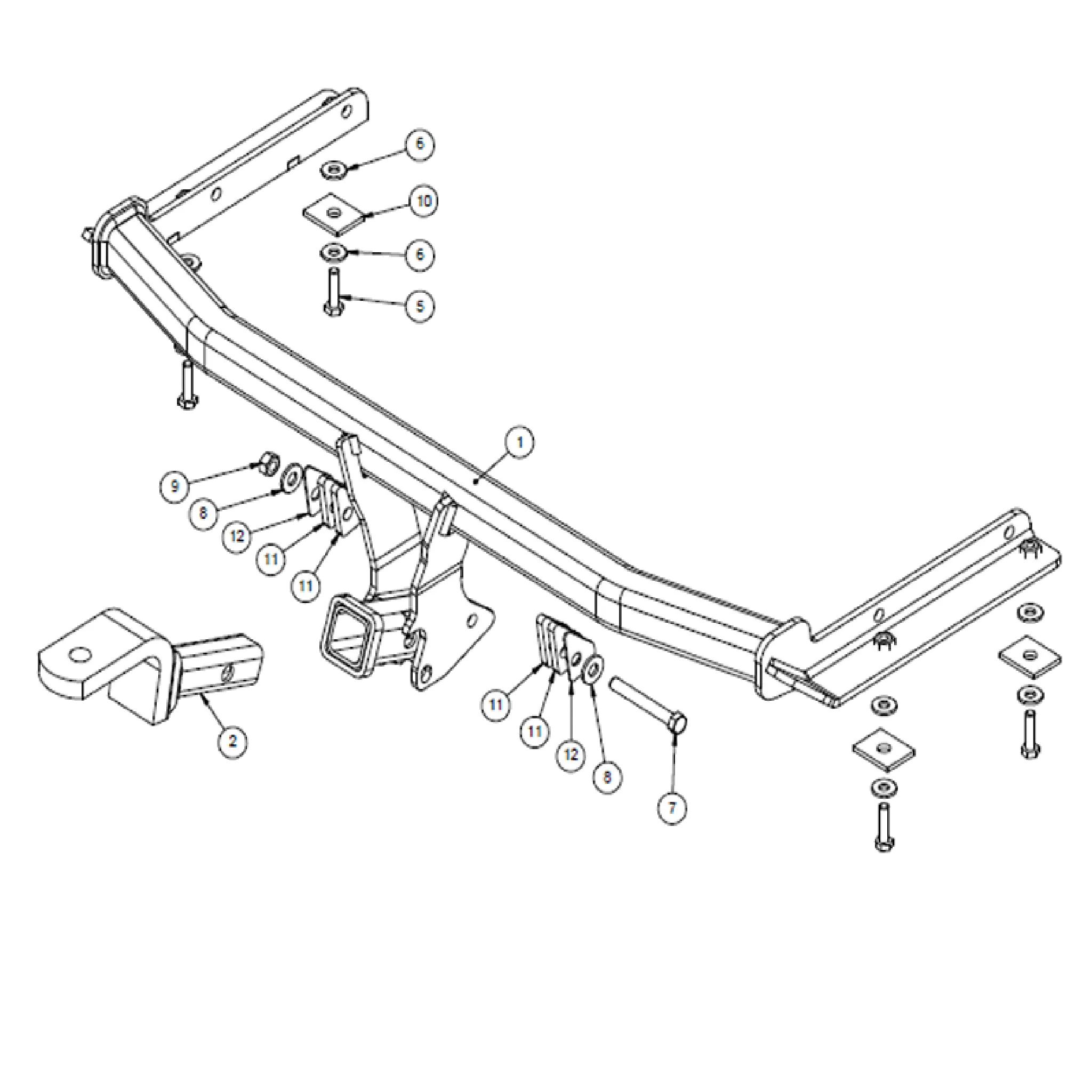 Honda Civic Hatch 06/2012 - 06/2016 - Towbar Kit - Image 2