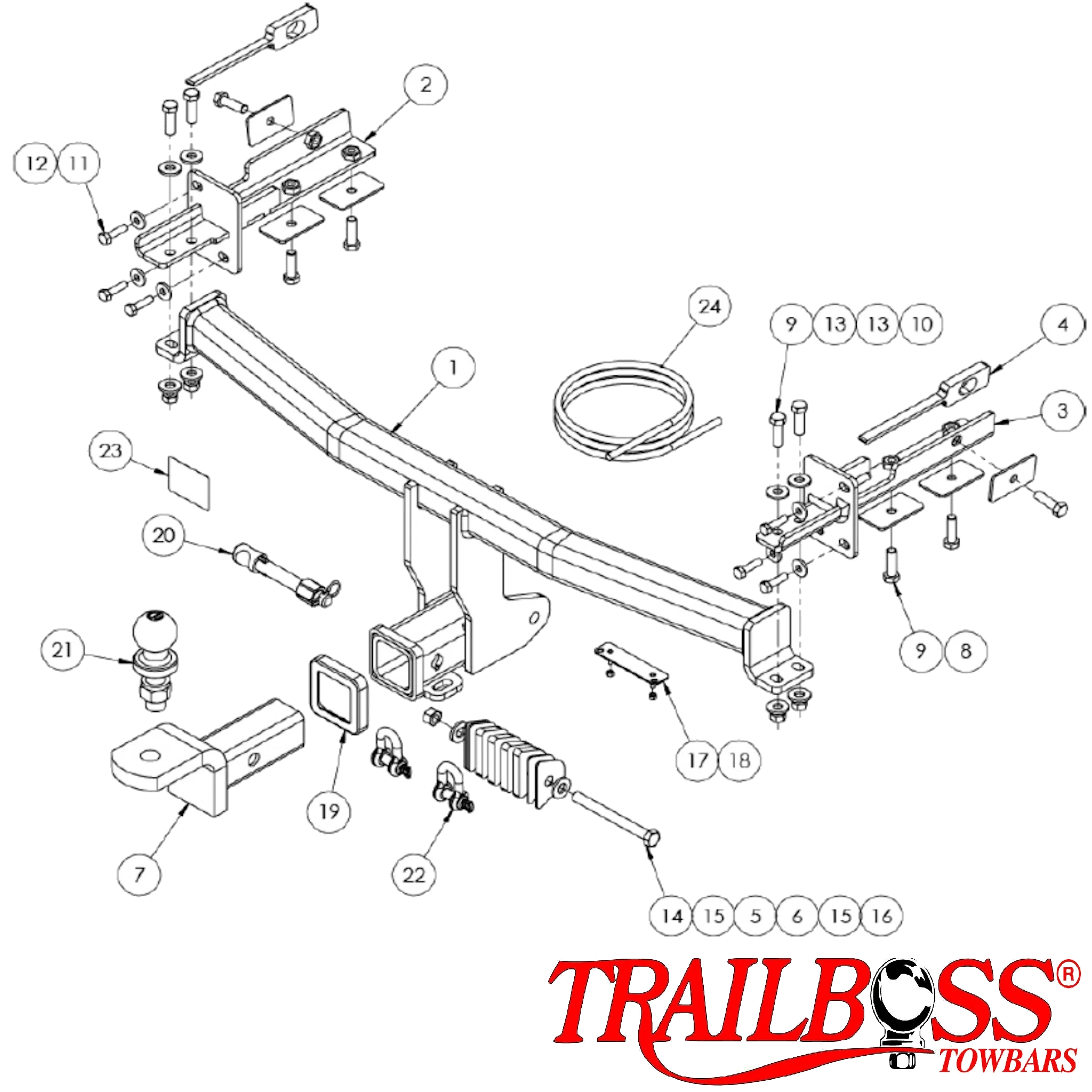 Honda CR-V SUV 05/2017 - 06/2023 - Towbar Kit - Image 6