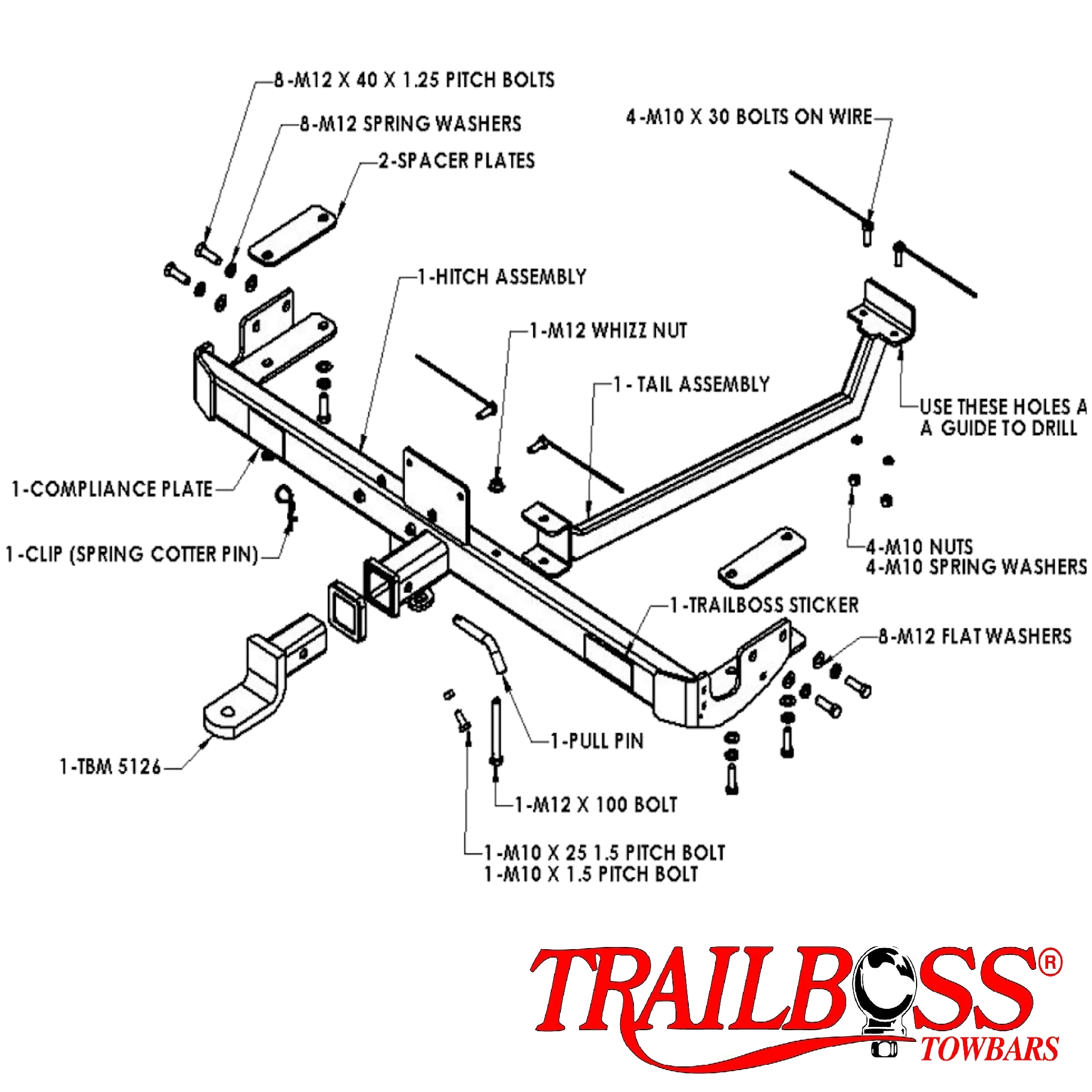 Mitsubishi Gransis BA People Mover 05/2004 - On (Not VRX) - Towbar Kit - Image 3