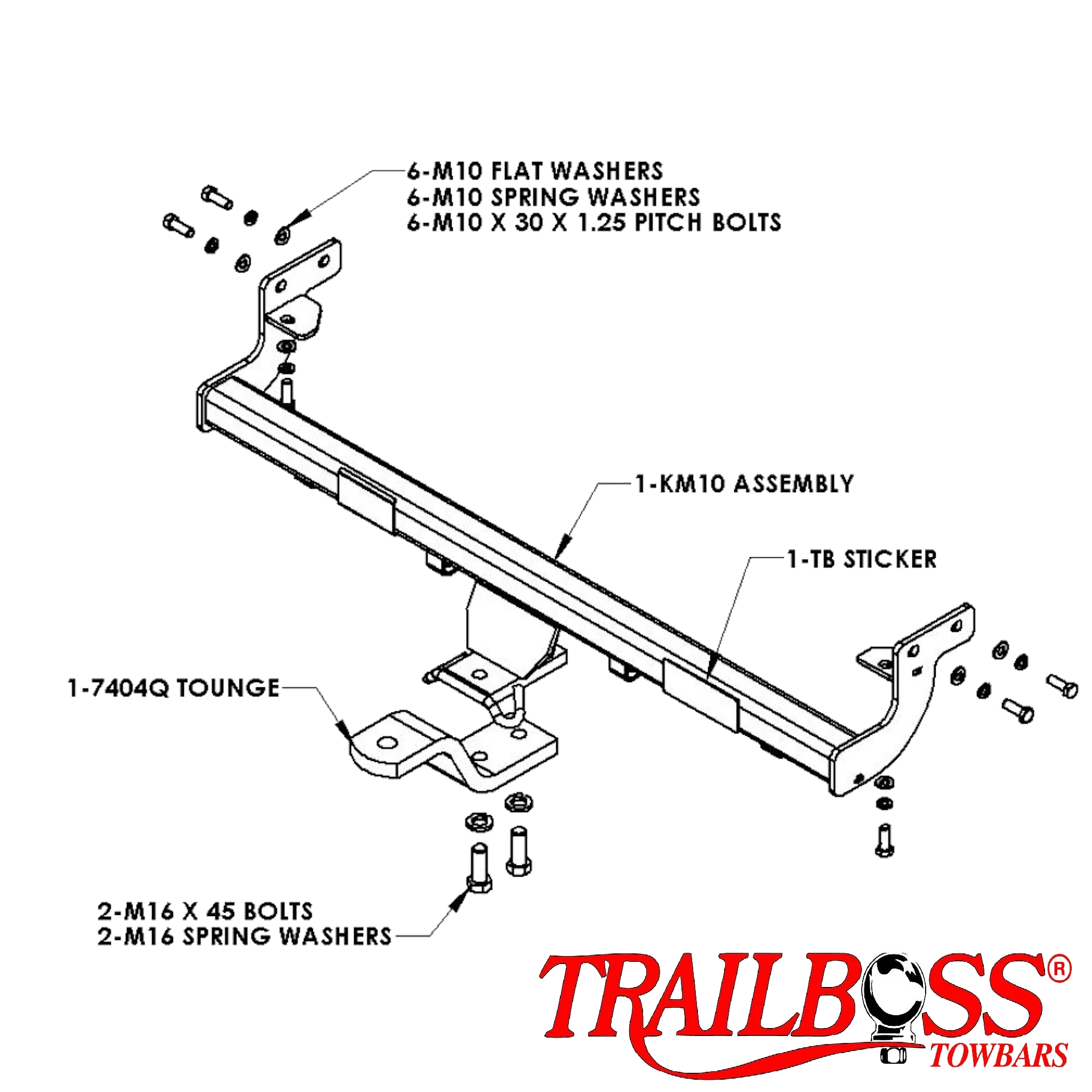Kia Cerato (SI only) Hatch 07/2004 - 02/2009 - Towbar Kit - Image 2