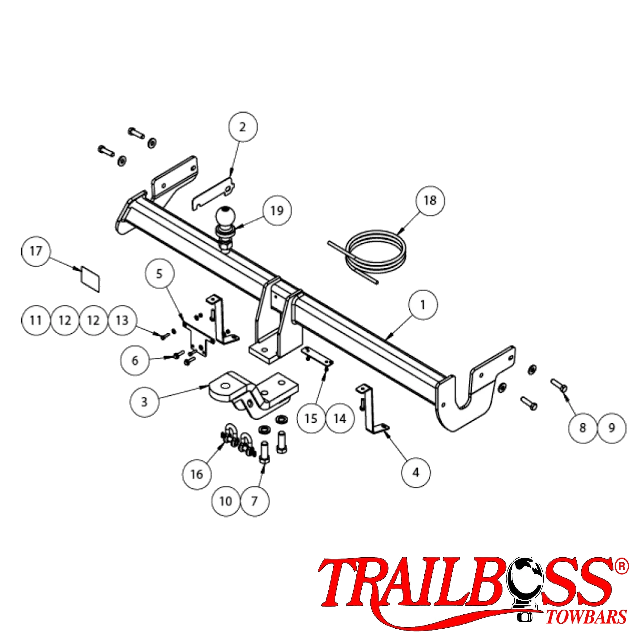 Kia Cerato YD Hatch 08/2013 - 04/2018 - Towbar Kit - Image 2