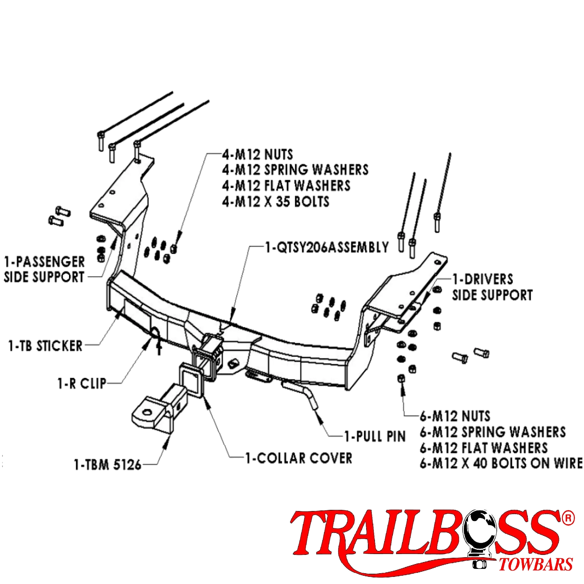 SsangYong Kyron SUV 02/2006 - 12/2012 - Towbar Kit - Image 2