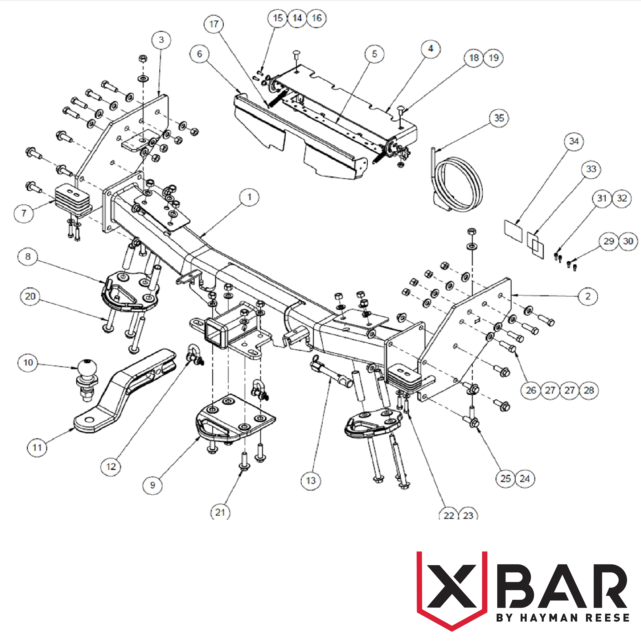 X-Bar Mitsubishi Triton MR Tub Body With Bumper 11/2018 - 01/2024 - Towbar Kit - Image 3
