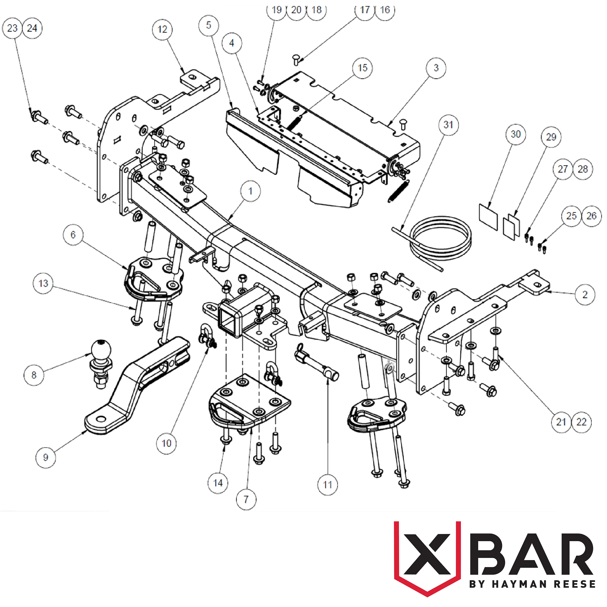 X-Bar Nissan Navara NP300 Tub Body 03/2015 - 12/2020 - Towbar Kit - Image 3