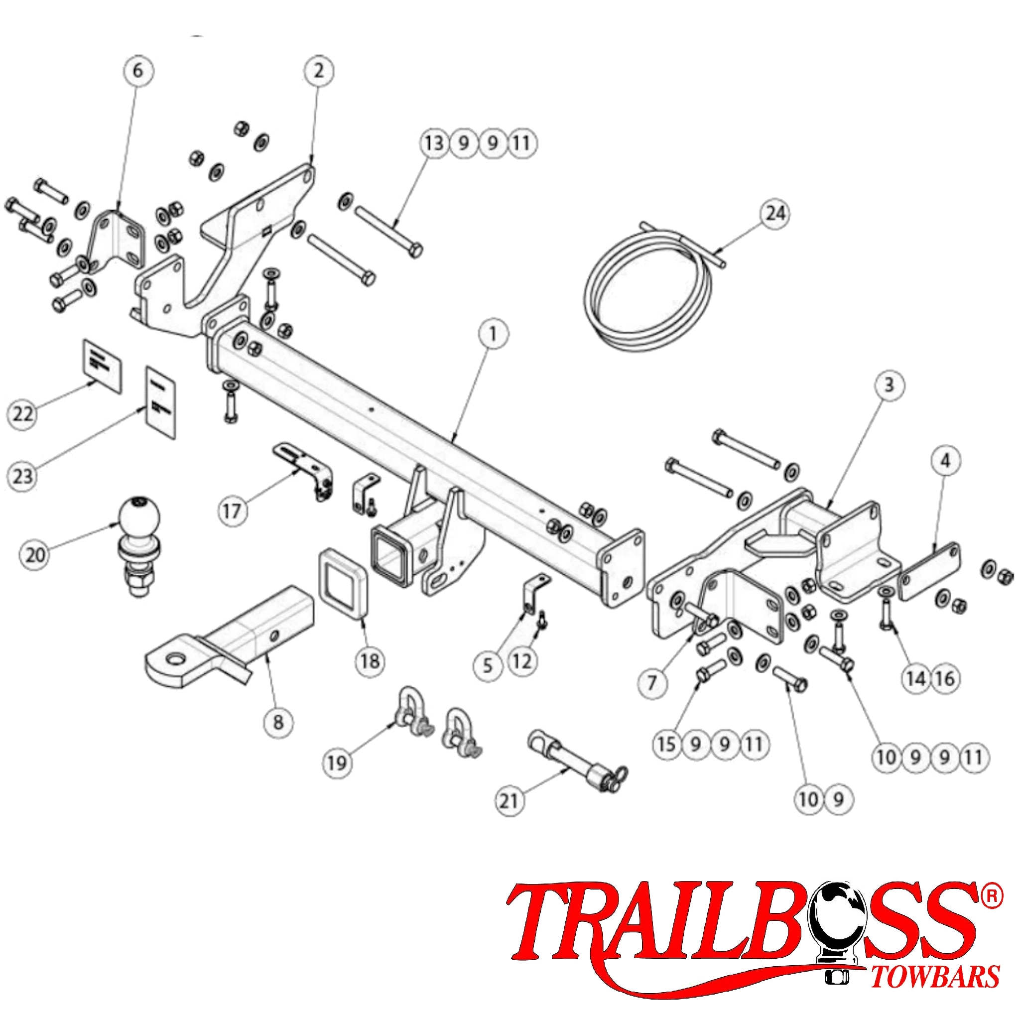 Hyundai Palisade SUV 01/2020 - On - Towbar Kit - Image 3