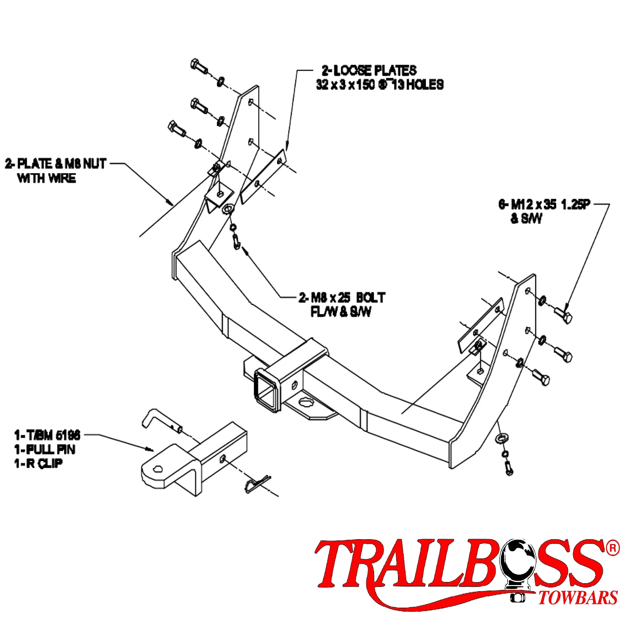 Nissan Pathfinder R50 SUV 11/1995 - 06/2005 - Towbar Kit - Image 2
