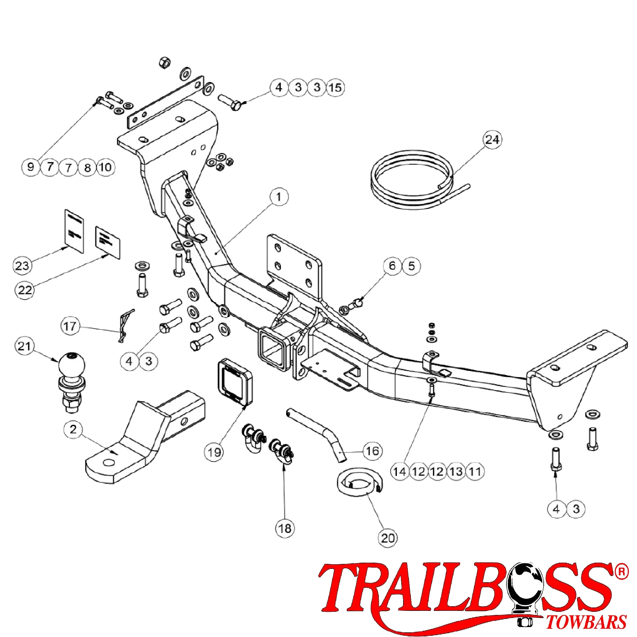 Nissan Patrol Y62 Series 1-4 SUV 01/2013 - 08/2019 - Towbar Kit - Image 3