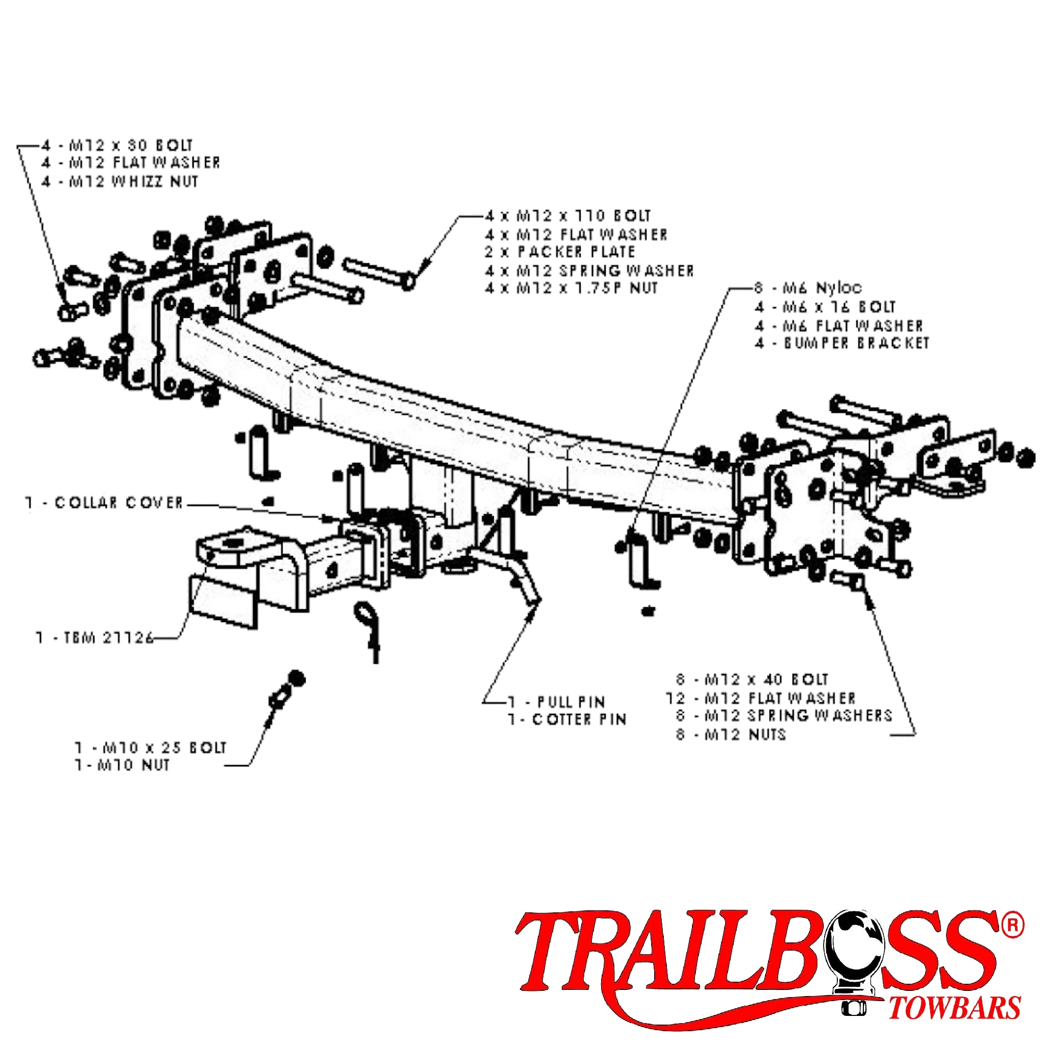 Hyundai Santa Fe SUV 06/2006 - 01/2010 - Towbar Kit - Image 3