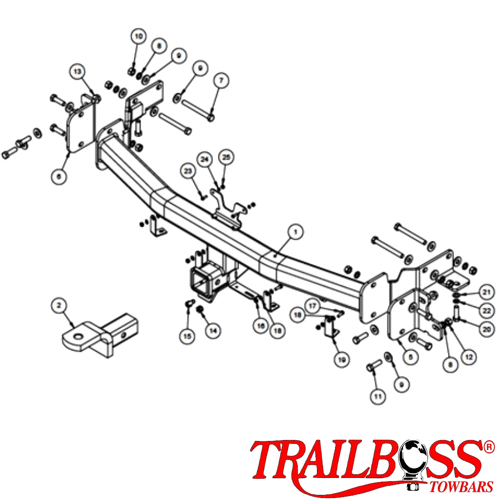 Hyundai Santa Fe SUV 02/2010 - 08/2012 - Towbar Kit - Image 3
