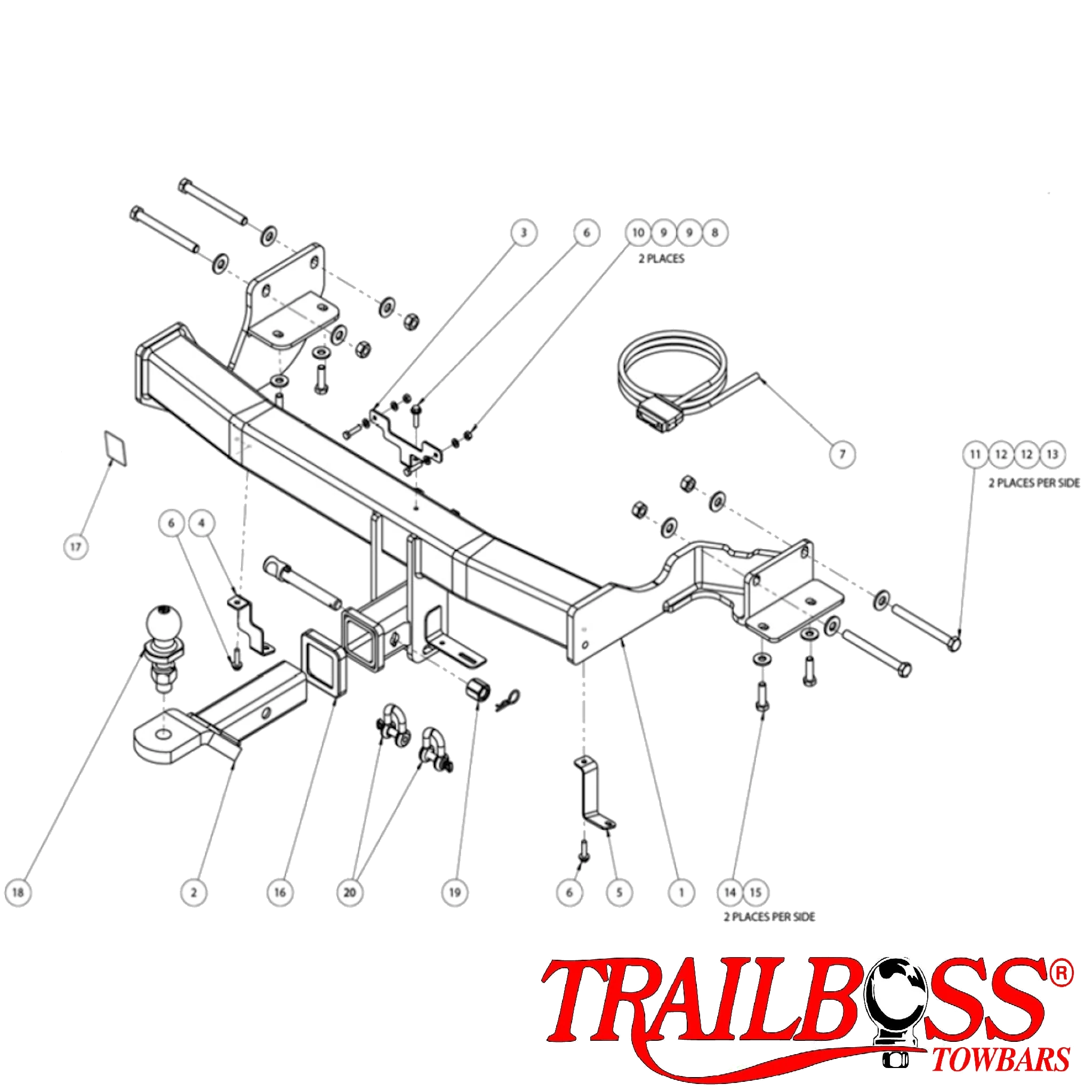 Kia Sorento UM SUV 04/2015 - 04/2020 - Towbar Kit - Image 2
