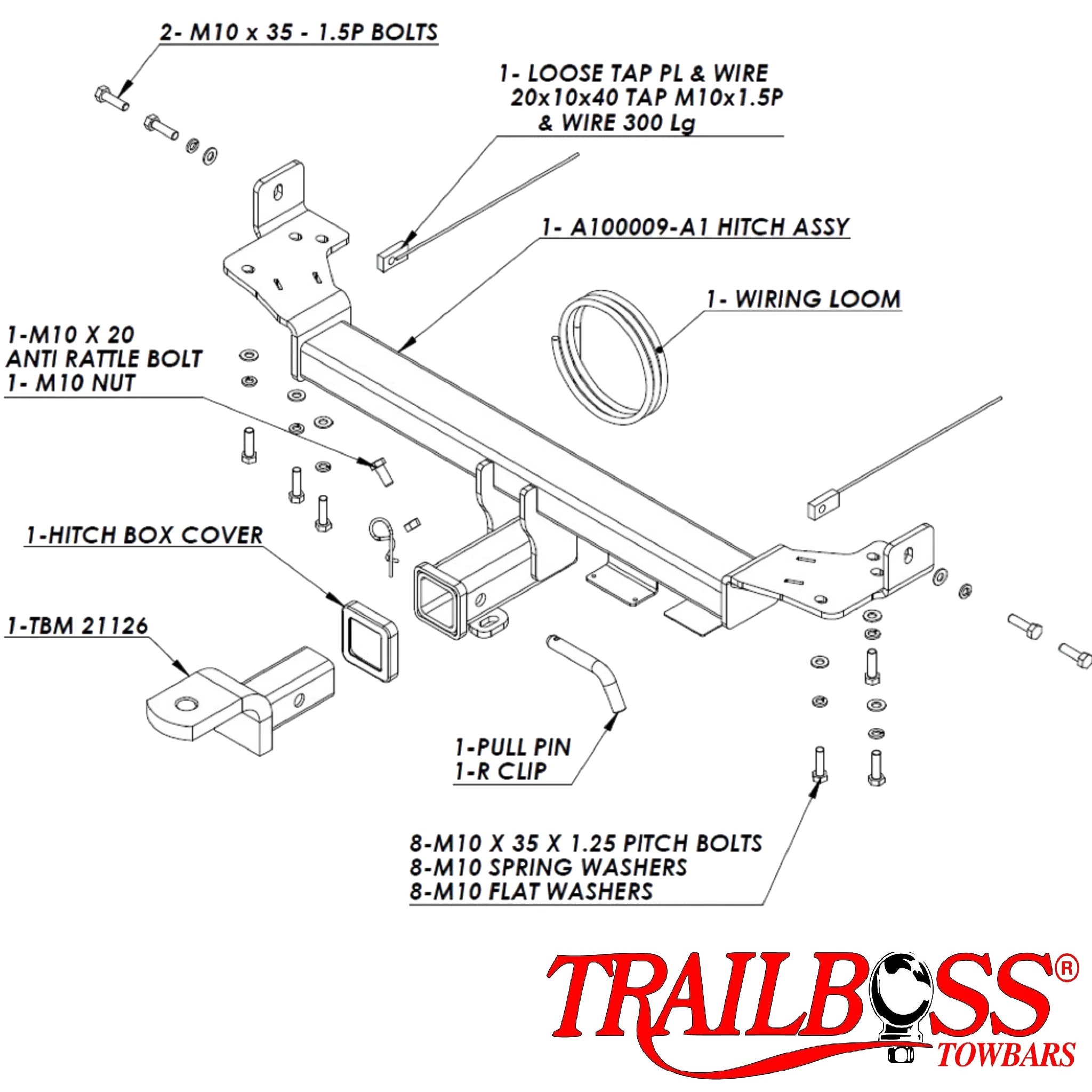 Hyundai Tucson SUV 08/2004 - 07/2010 - Towbar Kit - Image 3
