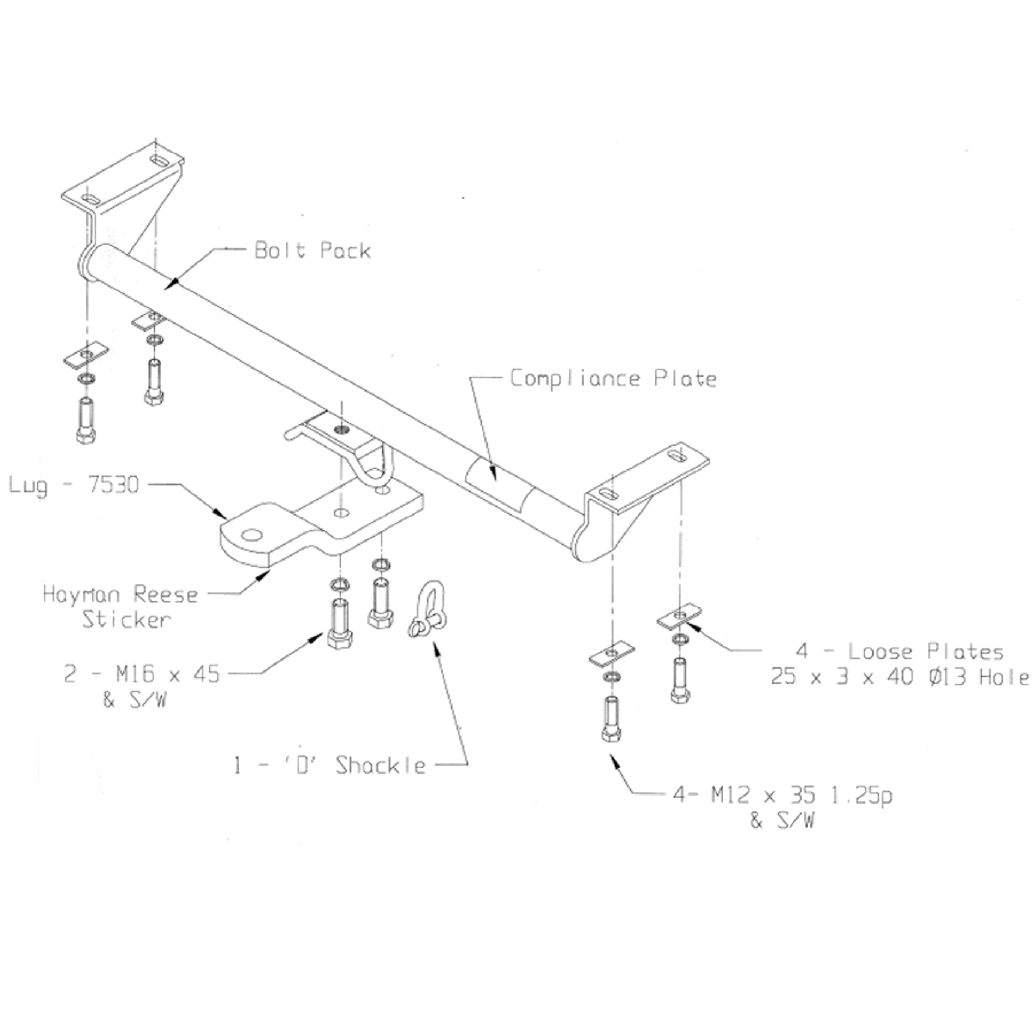 Suzuki Vitara V6 LWB SUV 03/1995 - 03/1998 - Towbar Kit - Image 3