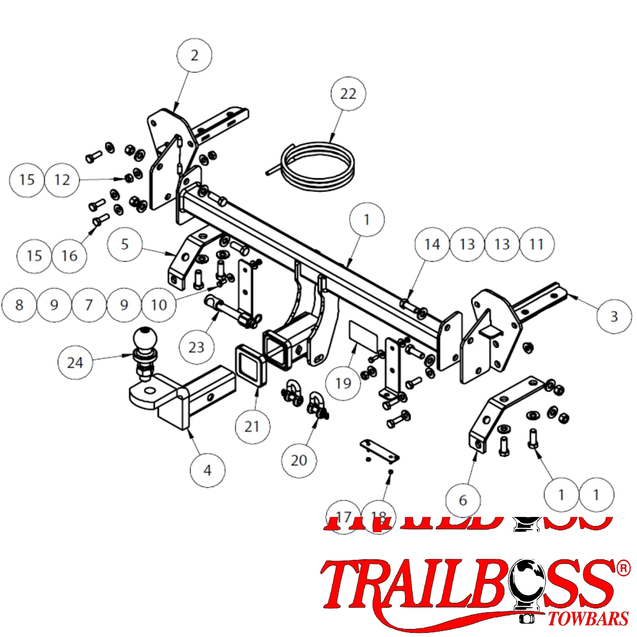Subaru XV SUV 01/2012 - 05/2017 - Towbar Kit - Image 3