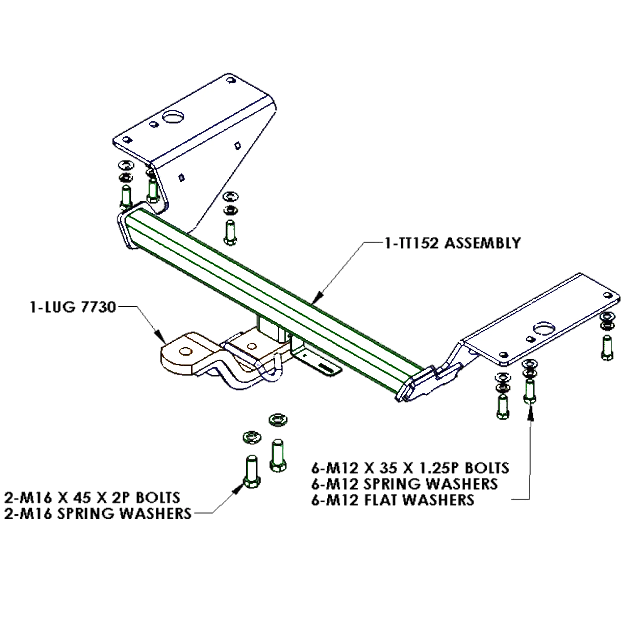 Toyota Corolla Sedan 05/2007 - 09/2012 - Towbar Kit - Image 2