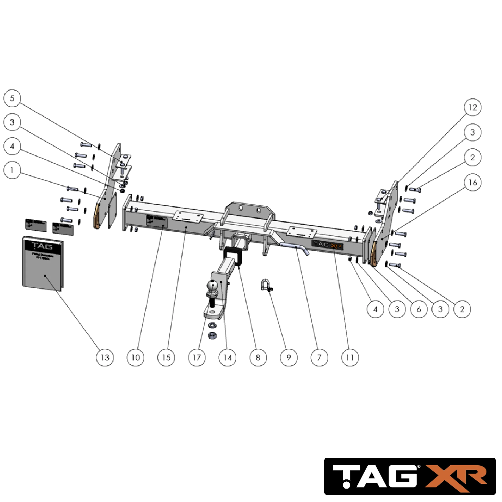 Ford Ranger T6.2 Cab Chassis 05/2022 - 11/2024 - Towbar Kit - Image 3
